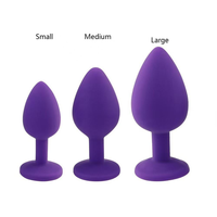 Jouets anaux en silicone noir souple, lot de 3, dilatateurs anaux, dilatateurs vaginaux, jouets sexuels pour adultes
