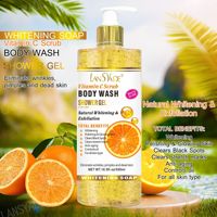 Exportation transfrontalière 500ml Gel douche soyeux longue durée parfum fraise gommage aux fruits blanchissant lait lavande à base de plantes