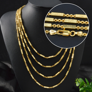 Collar de Cadena de Eslabones Chapado en Oro de 18K de Latón de Moda Zeadear, Modelo SY-N0223, para Unisex, Aniversario - Product Image 1