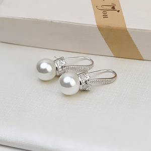 S925 Silver Ear Clip and 12mm Pearl <b>Earrings</b> Empty <b>Holder</b> Dong Qing Style DIY Jewelry Accessories 3842 - Product Image 2