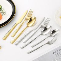 Ensemble de couverts modernes minimalistes à finition miroir gaufrée diamant, nouvelle arrivée transfrontalière, vaisselle d'hôtel, manche carré, 430 pièces