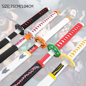 <span class=keywords><strong>Cosplay</strong></span> gioco cacciatrice di demoni 104CM Katana spada in legno modello giocattolo tenuto in mano per natale - Product Image 6