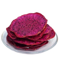 Tranches de fruit du dragon rouge séchées à l'air chaud, chips de pitaya rouge séchées naturelles pour la préparation de boissons aux fruits, matière première en vrac, vente en gros