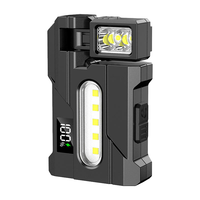 Senter Gantungan Kunci Mini Tipe C Dapat Diisi Ulang Sumber Cahaya Ganda Kecerahan Tinggi Senter LED Portabel