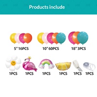 Kit d'arche de ballons en latex écologique personnalisé pour fête Hawaïenne ALOHA, décoration estivale, rentrée scolaire, anniversaire