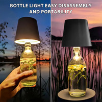 Lampu Meja Botol Kontrol Sentuh Nirkabel 5v Lampu Malam Penerangan Meja Peredupan Tanpa Tingkat 3 Warna Cahaya Portabel Lampu Baca Led Wine