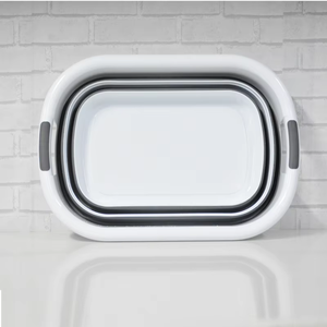Cesta plegable de plástico Gris grande <span class=keywords><strong>para</strong></span> la colada, nuevo diseño <span class=keywords><strong>para</strong></span> almacenamiento de <span class=keywords><strong>ropa</strong></span> sucia, cesto de limpieza - Product Image 5