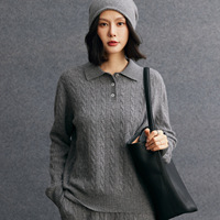 Fabricant de tricots, vente en gros, design personnalisé, logo, pull en cachemire et laine de luxe, manches longues, col polo
