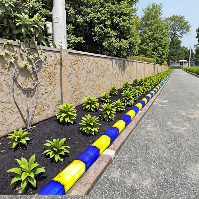 Solar LED Road Curb Stone Garden Led Parking Lot Light  for Outdoor Road Safety Curbstone Decorations