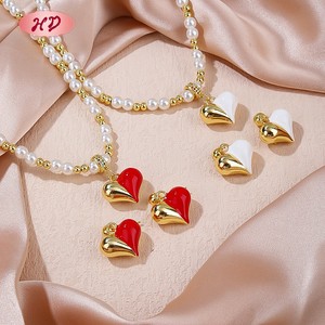 Conjuntos de Joyería Nupcial Hengdian Chapados en Oro de 18K con Pendientes y Collar de Circón a la Moda para Mujer para Aniversario - Product Image 5