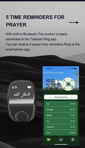 Thông minh Vòng cho nam giới tasbih hồi giáo truy cập điện tử app điều khiển kết nối bluetooth Heart Rate Giám sát IOS hệ thống hoạt động - Product Image 4