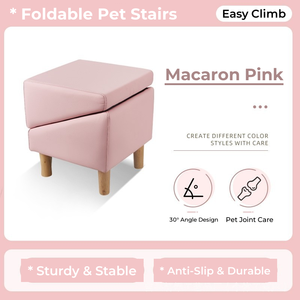 Multifunctional <b>Folding</b> Pet Stairs Ottoman Storage Stool Convertible Dog Ramp for Small Dogs Cats <b>Sofa</b> <b>Bed</b> Side Climbing Step - Product Image 4
