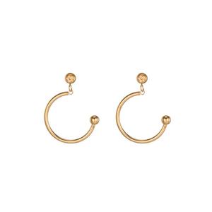 Aretes de Acero Inoxidable Personalizados al por Mayor, Resistentes al Agua, Chapados en Oro de 18k, Aretes de Aro Finos para Mujeres y Adolescentes - Product Image 6