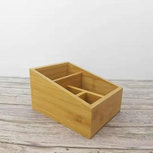 Wooden Desktop Organizer Box Rectangle 15cm High Office Storage Creative Key Holder For <b>Home</b> And Office Use - Product Image 2