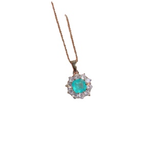 Hot Selling Eco-friendly Classic <b>Earrings</b> and Pendant <b>Set</b> Blue Copper Cubic Zirconia Non Tarnish Jewelry <b>Set</b> for Everyday Wear - Product Image 2