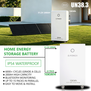 Batería de Litio VICTPOWER de 10kwh, 51.2v, Batería Solar de 200ah 320ah, Almacenamiento de Energía en el Hogar, 6000 Ciclos, con Certificación CE - Product Image 2
