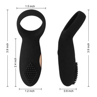 Anillo Vibrador de Silicona para Pene, Funda de Silicona para Agrandamiento del Pene, Resistente al Agua, en Venta