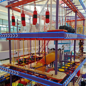 Équipement <span class=keywords><strong>de</strong></span> terrain <span class=keywords><strong>de</strong></span> jeu intérieur pour enfants avec parcours d'obstacles surélevé et mur d'escalade, jeux souples pour enfants - Marque Aoleao - Product Image 1