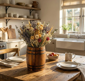 Support d'ustensiles de <span class=keywords><strong>cuisine</strong></span> en bois brûlé, design baril à vin, style vintage rustique, personnalisé et économique - Product Image 2