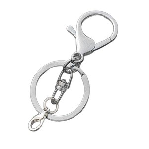 Zinc Alloy Keychain Set Round Ring Lobster Clasp Beading Accessories For Perler Beads - Product Image 5