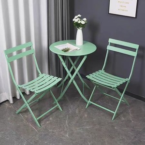 Ensemble <span class=keywords><strong>table</strong></span> et chaises de balcon <span class=keywords><strong>table</strong></span> et chaise d'extérieur pliantes imperméables en <span class=keywords><strong>fer</strong></span> forgé terrasse loisirs <span class=keywords><strong>table</strong></span> et chaise de cour - Product Image 1