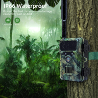 Caméra de surveillance 4G, caméra de chasse, stockage cloud gratuit à vie, 32MP, vision nocturne 2.7K avec carte SIM, détection de mouvement, chasse à la faune