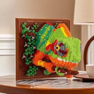 Mini Sáng Tạo Tự Làm Xây Dựng Khối Bộ Giáo Dục Đồ Chơi Bằng Nhựa Cho Trẻ Em Tường Trang Trí Với Phim Hoạt Hình Đại Bàng Tắc Kè - Product Image 5