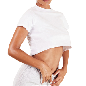 Camiseta Deportiva de Manga Corta 100% Algodón para Mujer, Ajuste Holgado Cómodo, Tejido Jersey Transpirable, Estilo Deportivo Liso Teñido - Product Image 4