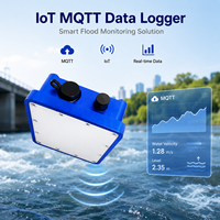 Système de surveillance hydrologique par capteur radar de vitesse d'eau, mesure de la vitesse de surface avec enregistreur de données IoT MQTT