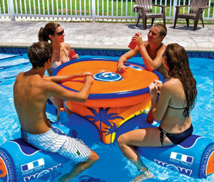 Đảo Nổi Bơm Hơi Thư Giãn Hồ Bơi Cho Người Lớn Có Xô Đá Bàn Bể Bơi Sông Hồ Nổi 2-4 Người Đảo - Product Image 2