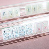 Tuiles décoratives en nacre blanche, ensemble de tuiles de mahjong américaines en nacre rose et blanc pur pour les soirées et les divertissements - The Mahjong House