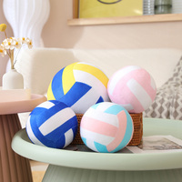 Nouvelle conception, vente chaude, adorable peluche multicolore pour enfants, ballon de volley-ball en peluche, jouet en peluche
