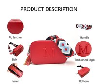 Sac à bandoulière tendance personnalisé avec logo en relief 3080 L, petit sac à bandoulière en cuir PU, mini sac messager, polyester, été/hiver
