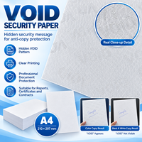 Papier de sécurité anti-copie A4 avec motif VOID caché pour les contrats, les certificats, les rapports, les documents commerciaux