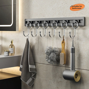 <span class=keywords><strong>Rack</strong></span> de utensílios com 8 ganchos removíveis para colher de toalha, <span class=keywords><strong>rack</strong></span> suspenso montado na parede para churrasco, organizador de cozinha, ganchos deslizantes - Product Image 3