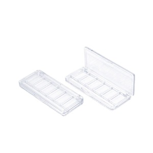 Paleta de Sombras de Ojos Rectangular Transparente de 6 Colores, Acrílica, para Muestras DIY, Envase Cosmético Portátil - Product Image 5