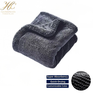 Siêu mịn sợi hai mặt xoắn vòng thấm khăn mềm nhỏ hai lớp bện để rửa xe - Product Image 2