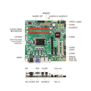 Placas Base Industriales Integradas Ktb, Gran Venta, 16Gb Lga1155 B75 /I7/I5/I3 Gen 2-3Th, Placa Base Atx, Accesorios de Computación Industriales - Product Image 4
