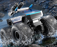 Camion monstre amphibie 4x4 tout-terrain avec lanceur de balles d'eau, jouet de combat multijoueur, câble USB, télécommande 4 canaux