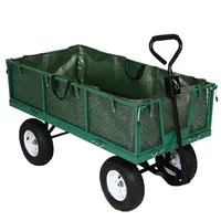 Chariot d'atelier à quatre roues avec sac de Collection en toile, pliable, robuste, pour outils de jardinage, entrepôts, 100 unités, OEM