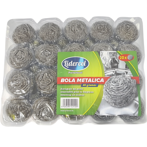 Lidercel Palline Metalliche Abrasive 40g in Acciaio Inossidabile per Pulizia Cucina Confezione da 20 - Product Image 2