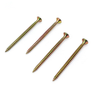 Vis autotaraudeuses pour aggloméré à tête fraisée zinguée, double filetage, pour poignées de porte, avec tige longue dissimulée et embout sphérique en PP - Product Image 5