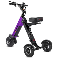 Trottinette électrique pliable TopMate ES33 en alliage d'aluminium léger à 3 roues, batterie 36V 7.8AH, fonction marche arrière, étanche, avec clé