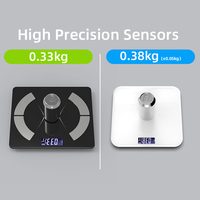 LCD Digitale Körperanalysewaage Schlanke Rechteckige Bluetooth-App Gewichts-BMI-Wasser-Monitor für Persönliches Fitness-Tracking