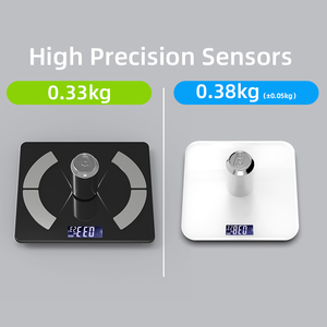 LCD kỹ thuật số thành phần cơ thể quy mô mỏng hình chữ nhật ứng dụng <span class=keywords><strong>Bluetooth</strong></span> trọng lượng BMI Màn hình nước cho cá nhân theo dõi tập thể dục - Product Image 2