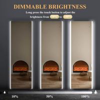 Miroir de Maquillage LED Rectangulaire Pleine Longueur Tendance 2025 Nouvelle Arrivée Moderne Autoportant Étanche en Aluminium IP44