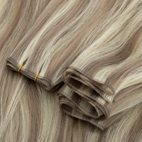 Nouvelle Tendance : Extensions de Cheveux Humains 100% Invisibles, Double Trame Épaisse, Nouvelle Trame Genius Nouée à la Main, Trame la Plus Fine