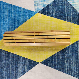 Tapis <span class=keywords><strong>de</strong></span> bain rectangulaire en bambou avec 80x50cm, antidérapant et à lamelles, tapis <span class=keywords><strong>de</strong></span> douche et <span class=keywords><strong>de</strong></span> bain pliant - Product Image 4