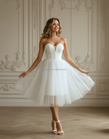 Robe de mariée grande taille, col cœur, coupe trapèze, en satin, style robe de bal, sur mesure, vente en gros pour la mariée