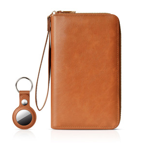 Compact Spacious Travel Passport Holder with External Smart Tracker Slot Waterproof Zippered Organizer for Travel Essentials - Product Image 1